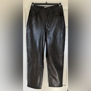 Faux Leather Crop Pants